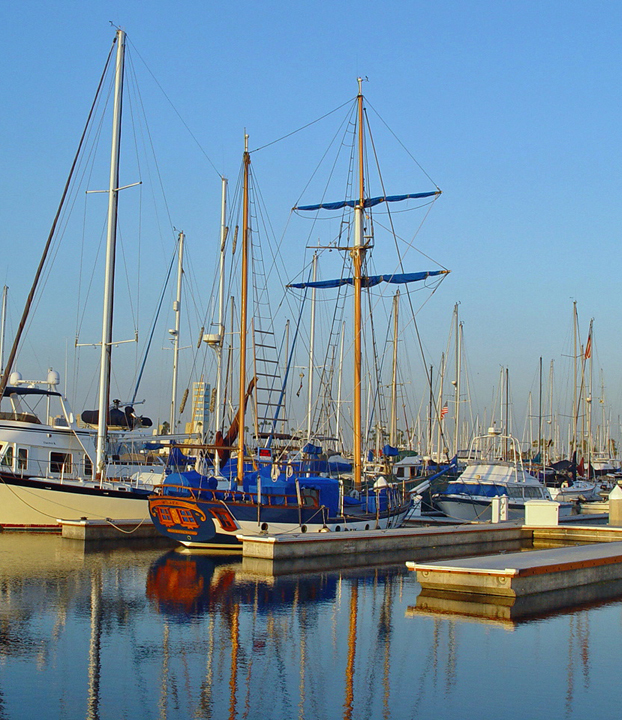 Miraka in her Slip, Long Beach, California